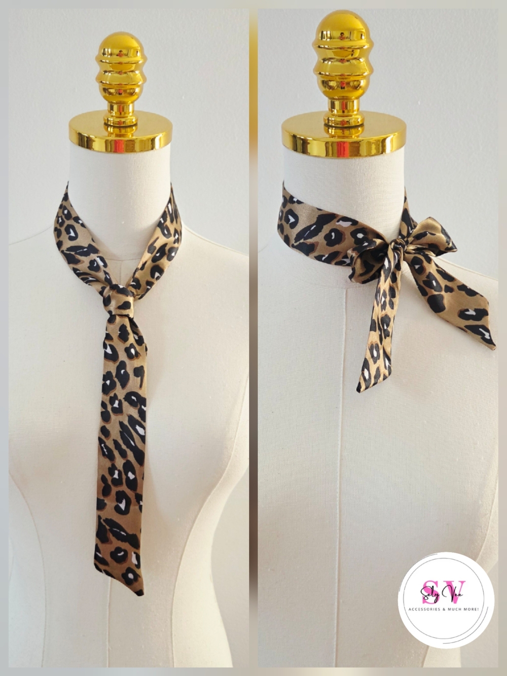 Leopard Priny Neckerchief Scarf/ Headband